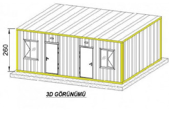 3x7  Çift Oda + WC + Duş + Mutfak SA109